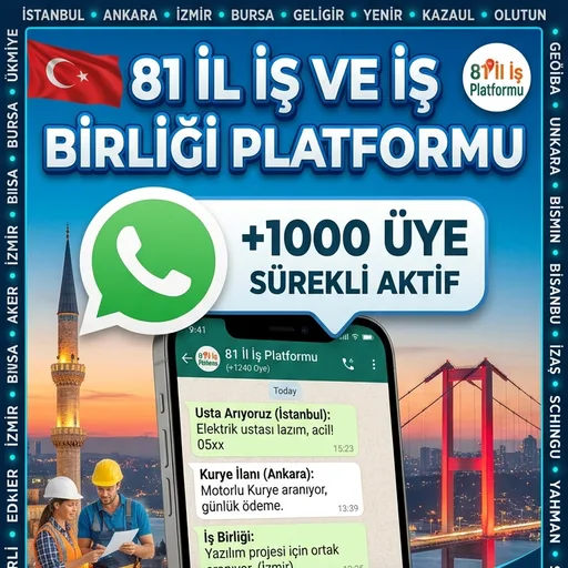 81 il iş ilanı ve usta grubu WhatsApp kanal görseli